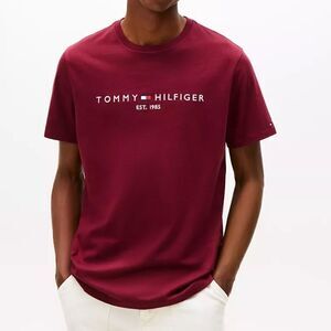 Tommy Hilfiger Embroidered Tommy Logo T-Shirt Red Medium NWT IN PACKAGE